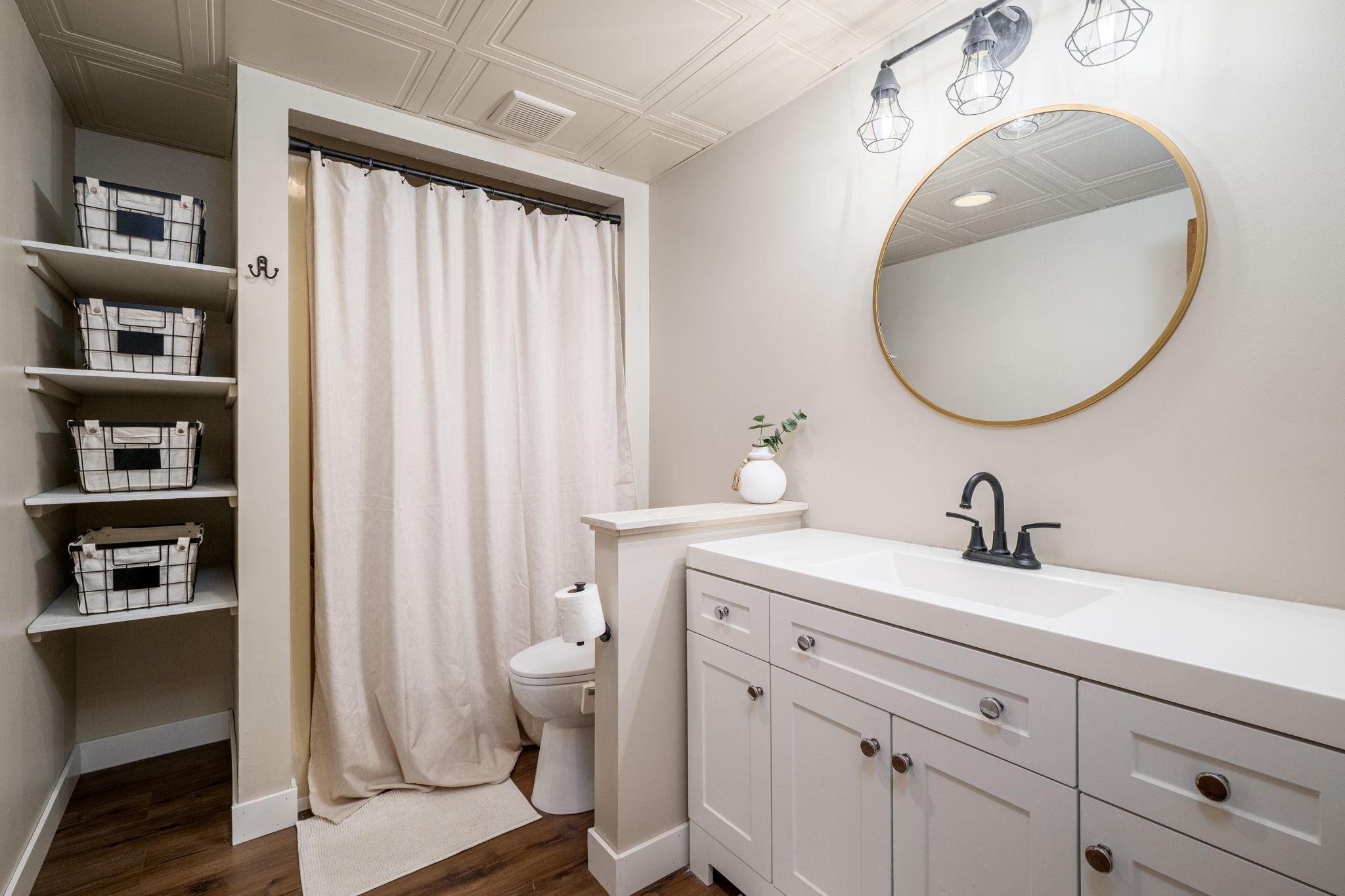 Updated Lower Level 3/4 Bathroom!