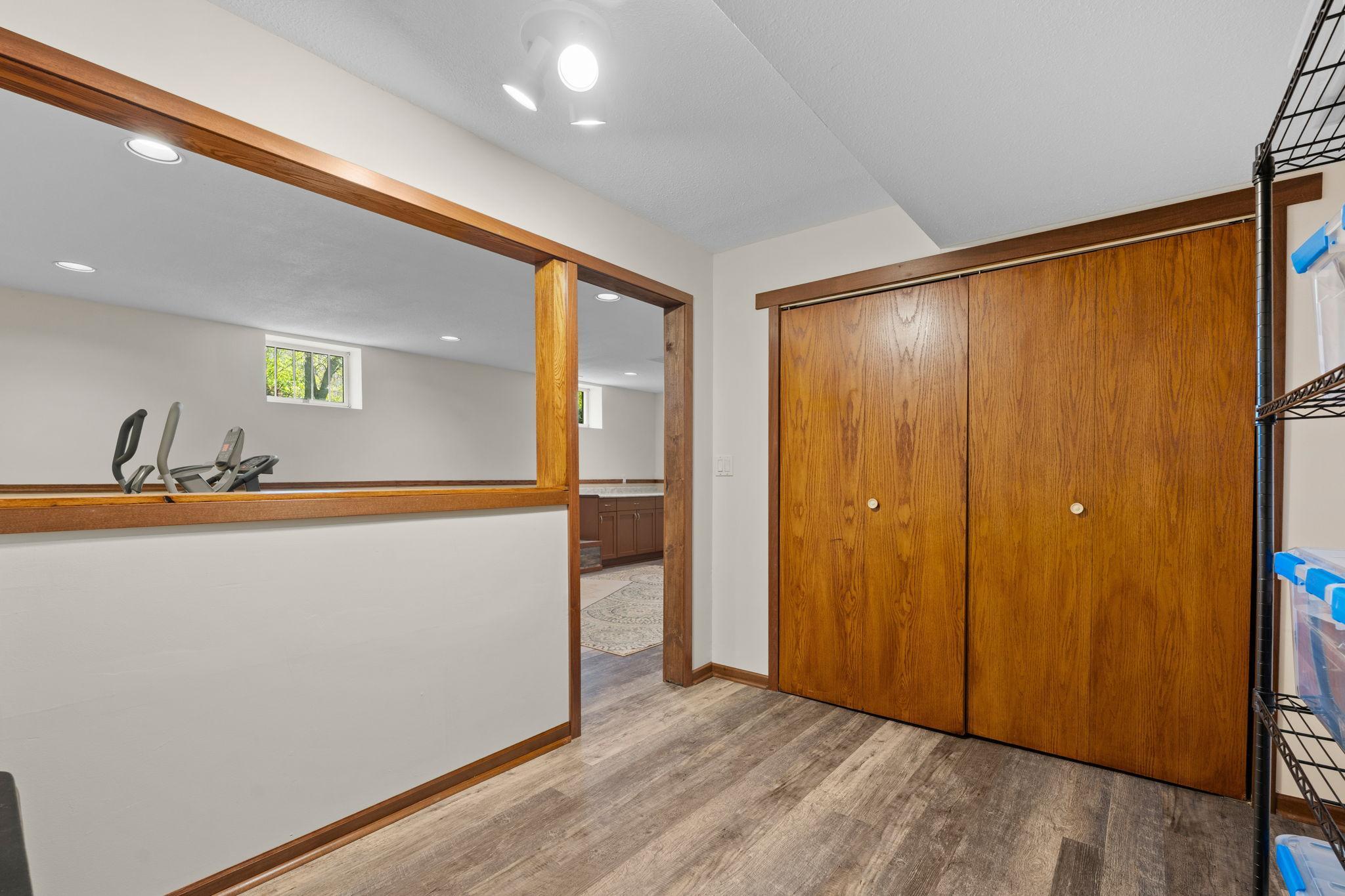Closet space in flex area
