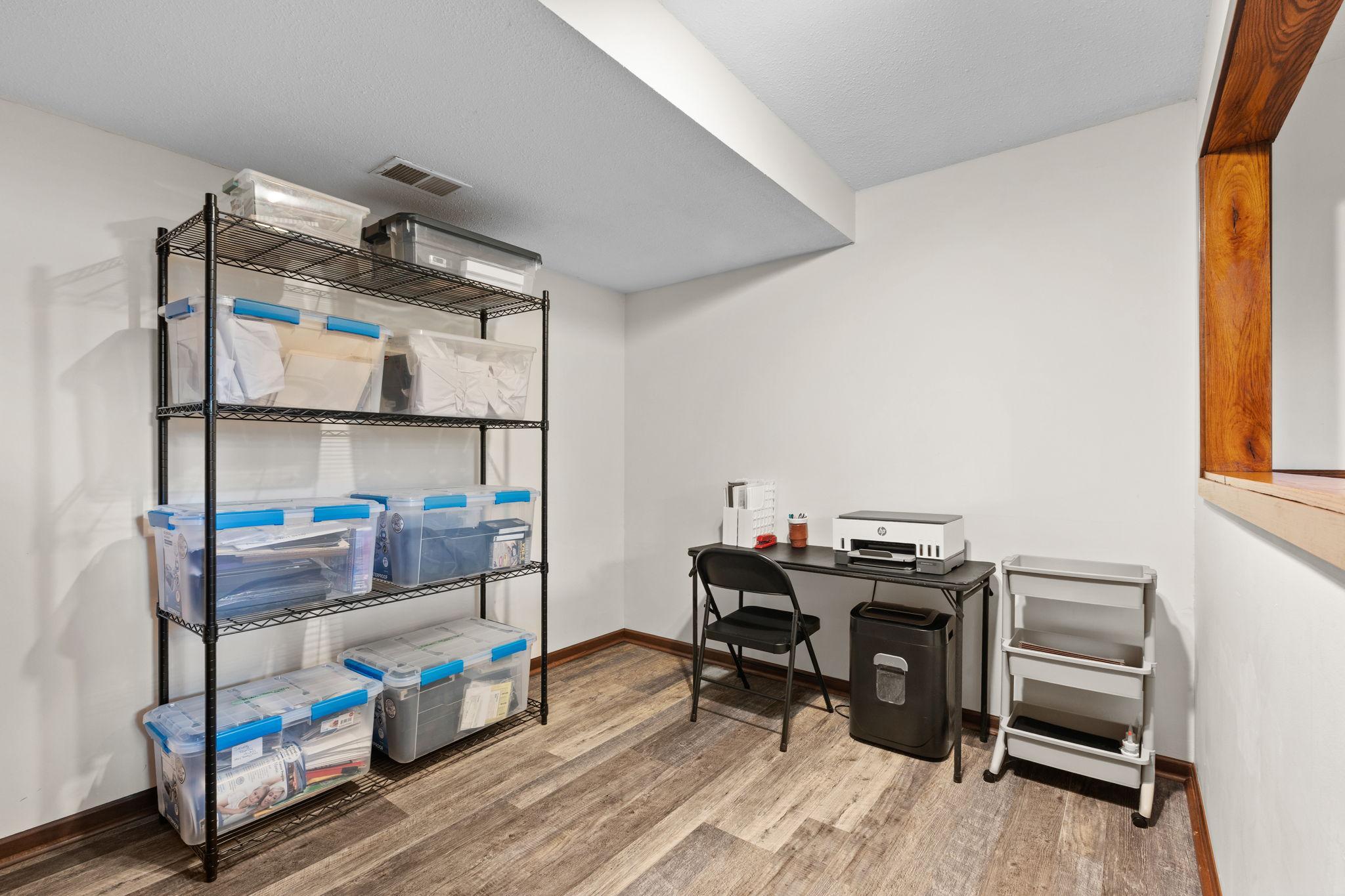 Separated space for office or craft area
