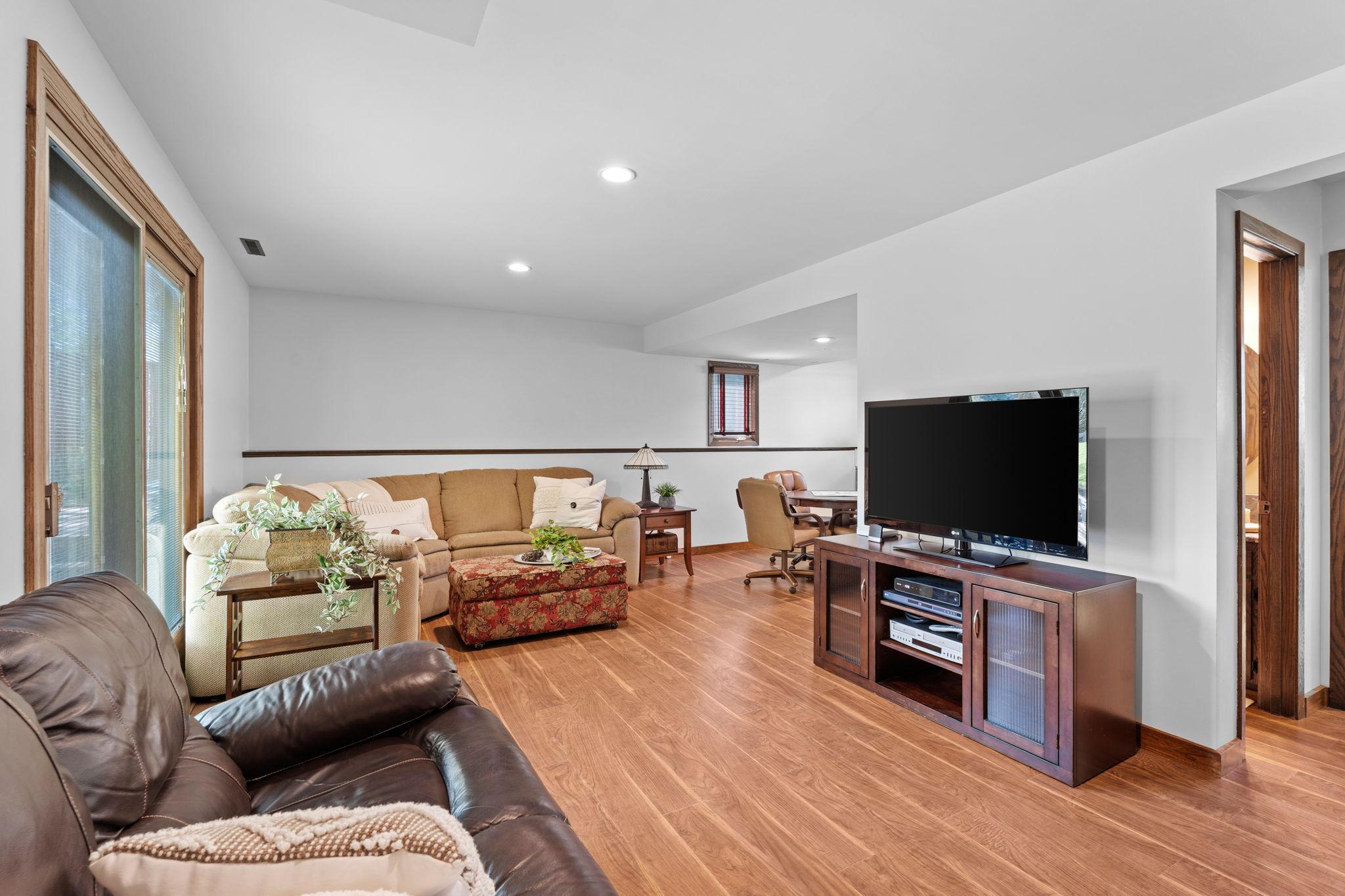 The lower level walk out is the perfect family hangout spot!