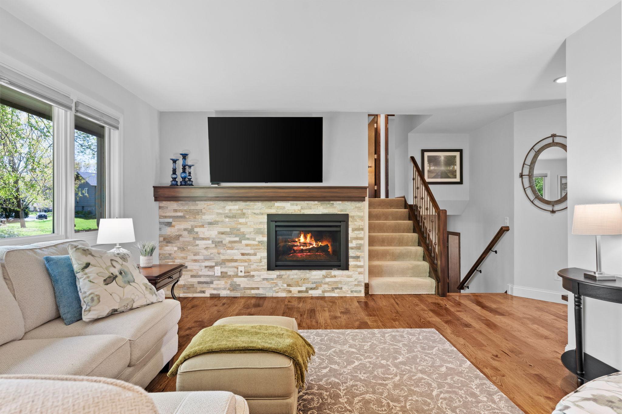 Enjoy cozying up to the gas fireplace in the cooler months!