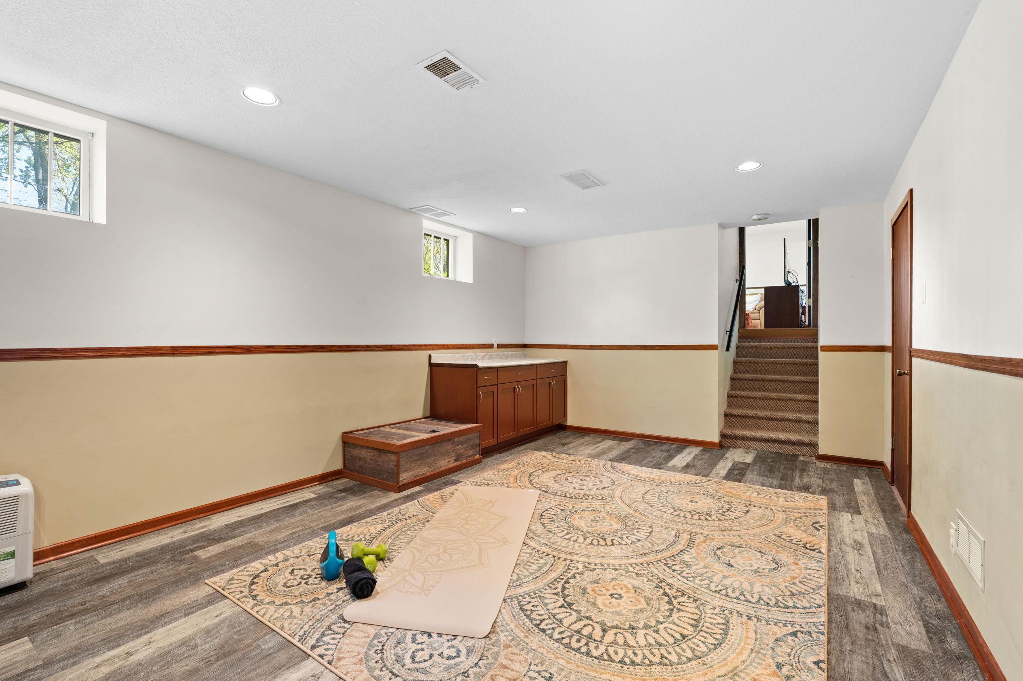 Additional view of finished basement.