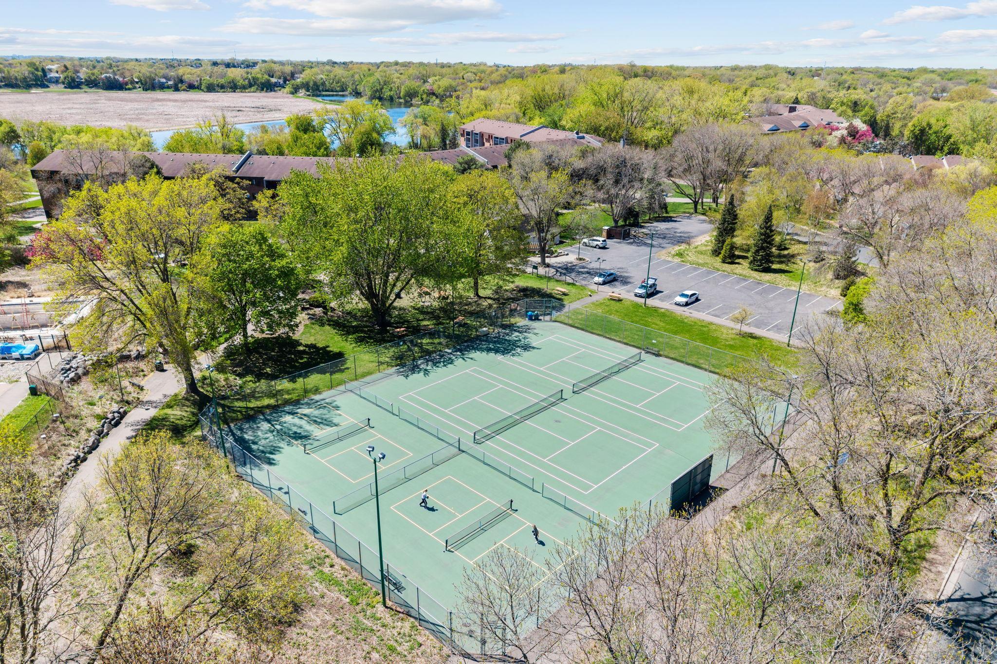 Additional view of the tennis courts at the Preserve