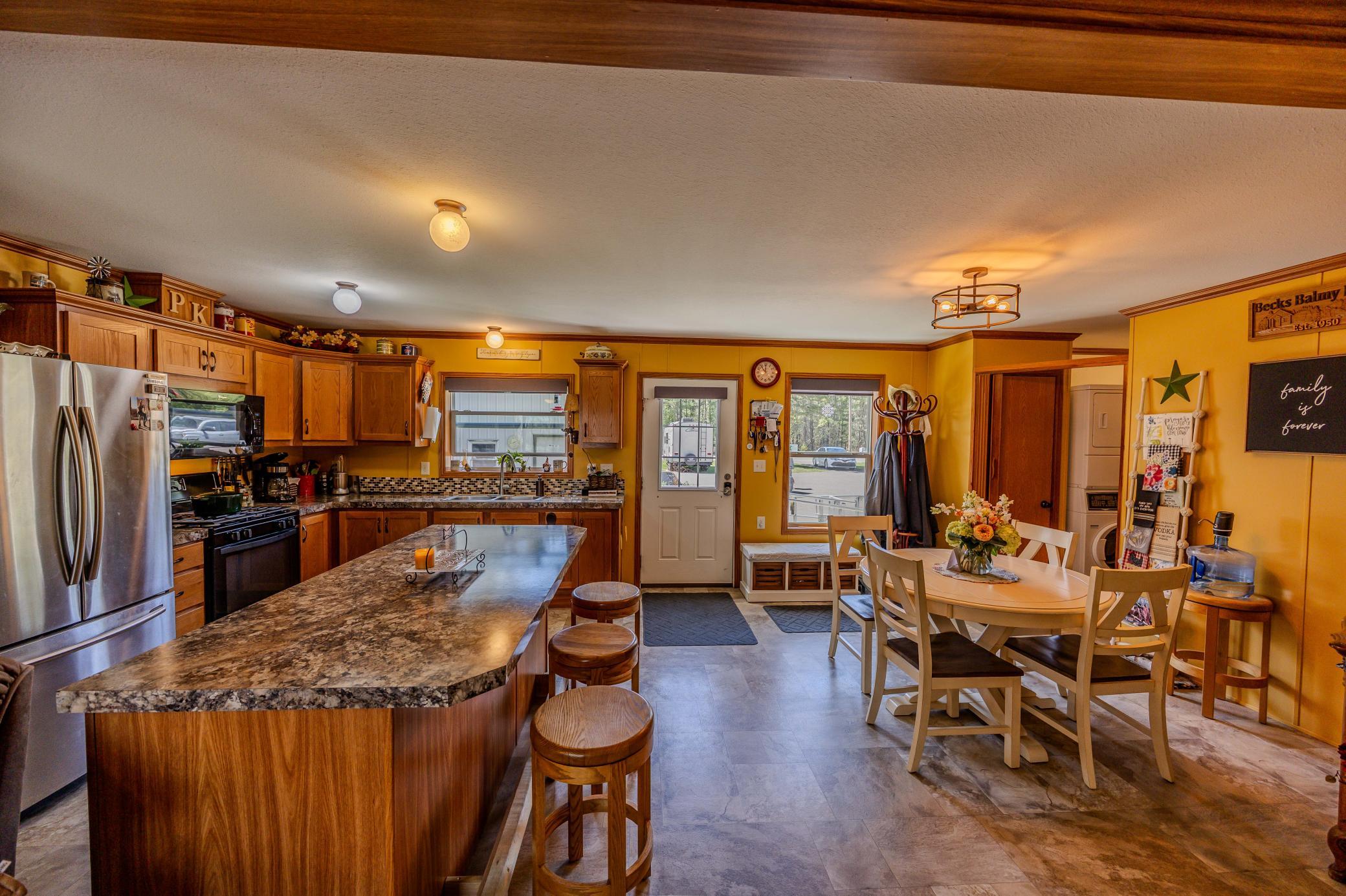 Entry to Open Kitchen & Dining Room