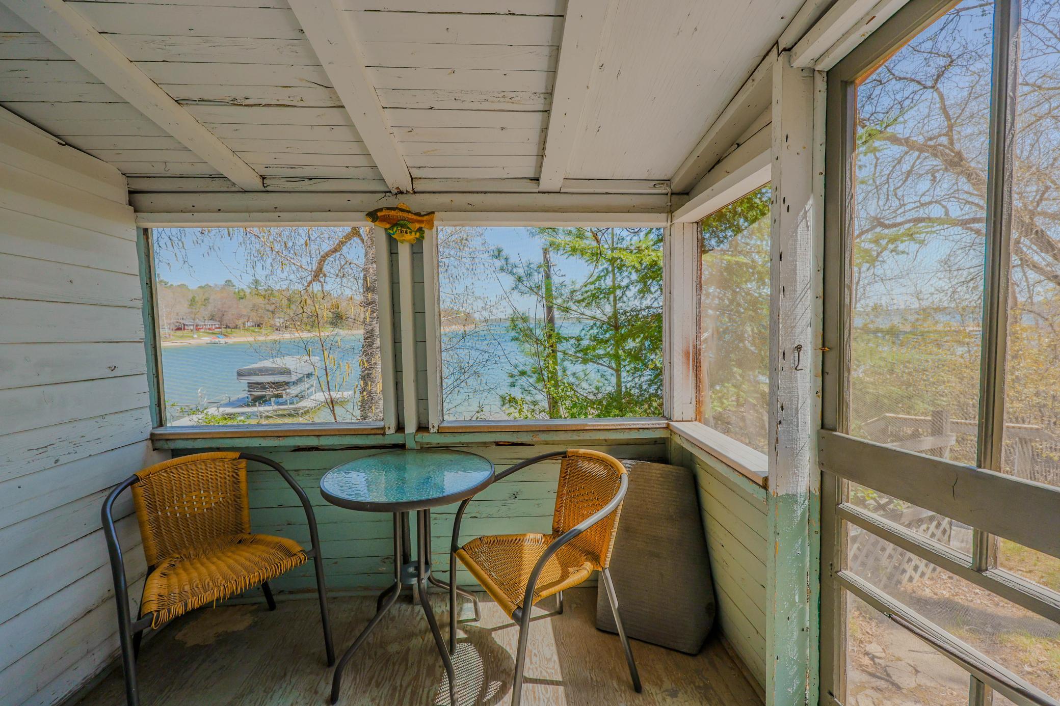 Cabin porch for coffee & sunsets