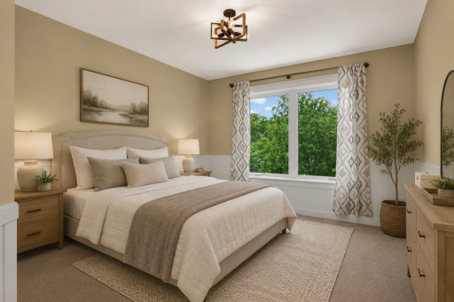4th bedroom upstairs that overlooks the backyard.