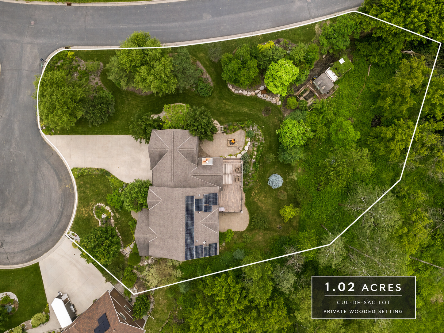 Enjoy the rare combination of a private 1.02- acre cul-de-sac lot backing to over 2000 acres of protected parkland and forest, creating a breathtaking backdrop of endless trees, privacy and natural beauty.