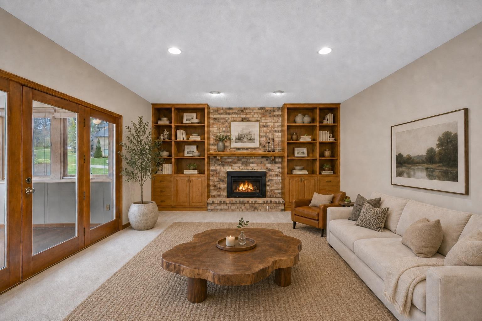 Living Room Virtually Staged