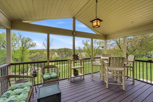 This porch will make you want to grab a beverage and stay for a while.