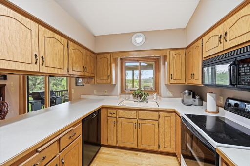 You might not even mind doing the dishes with this kitchen window view. New garbage disposal.