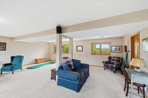 Beautiful views of the yard and river valley from the lower level as well.