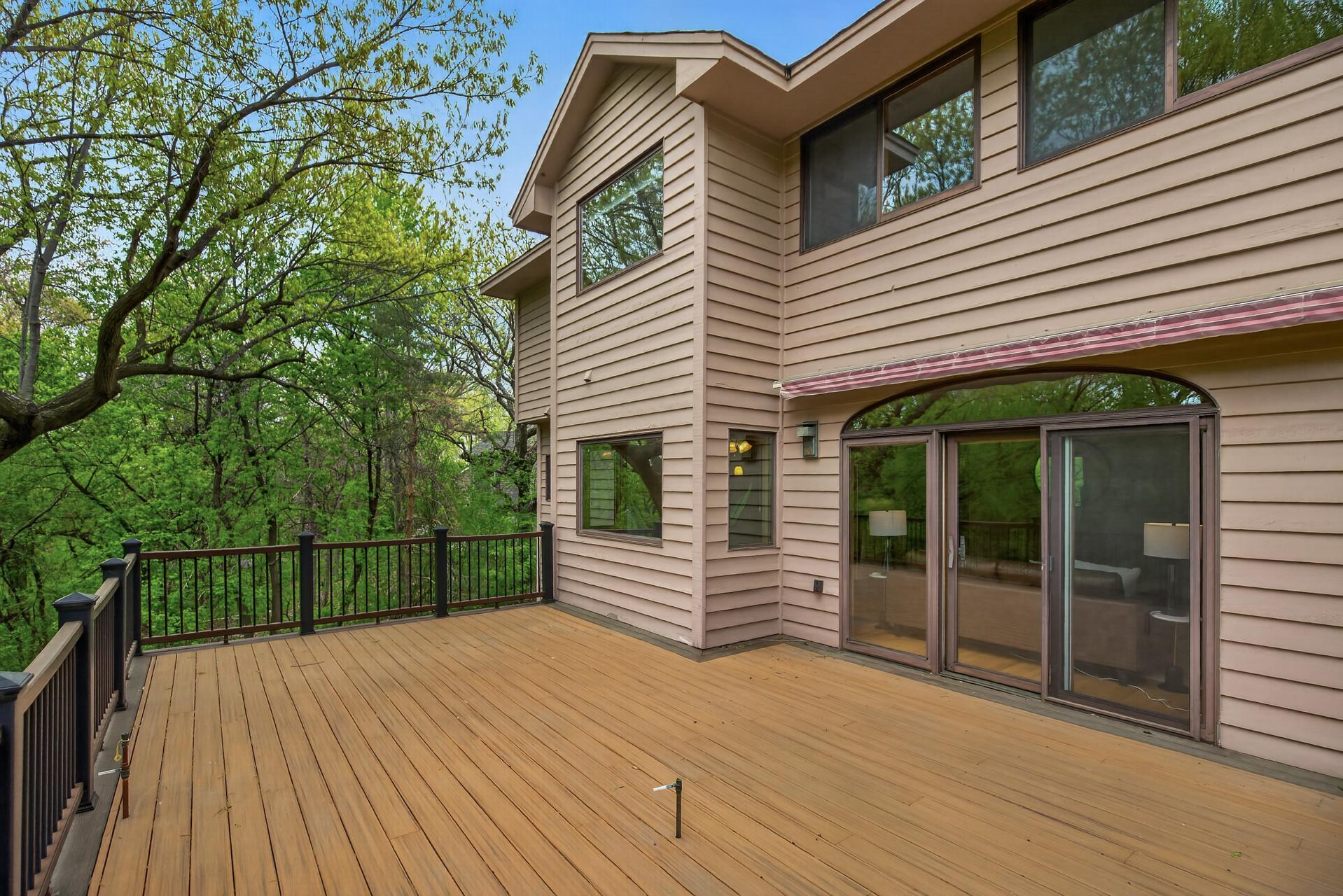 2 natural gas lines run on the deck for a grill and firepit
