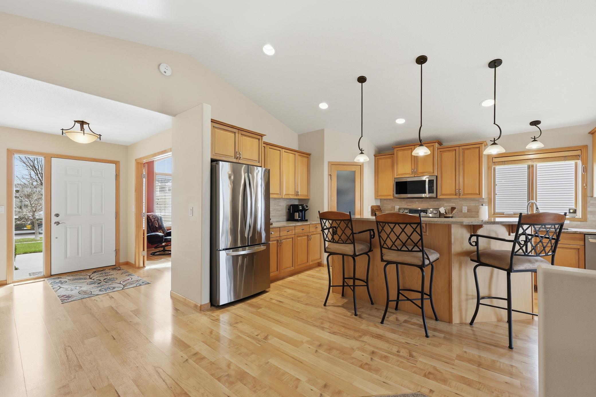 Kitchen Granite Counters Vaulted Ceilings