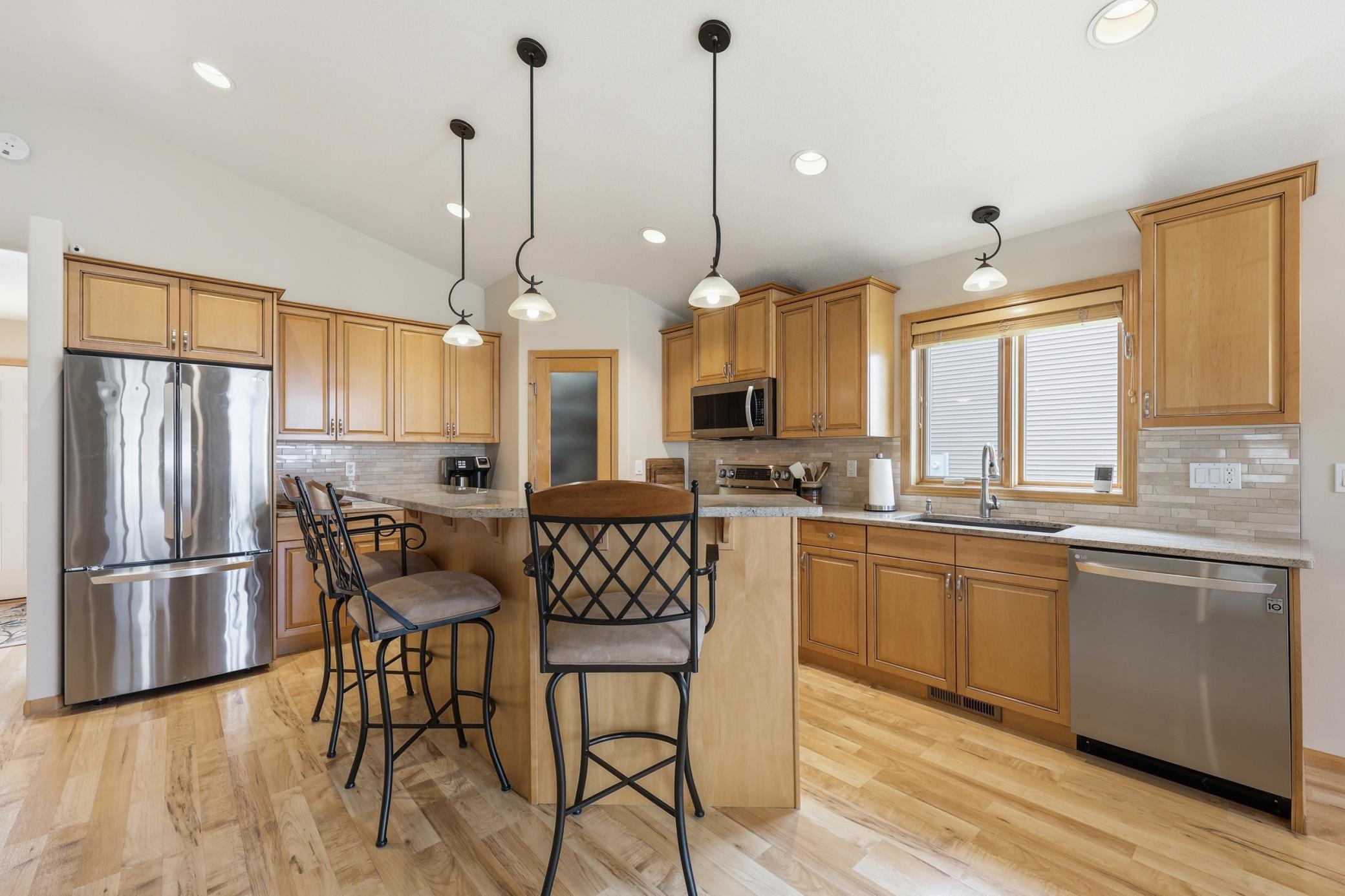 Kitchen Granite Counters Vaulted Ceilings