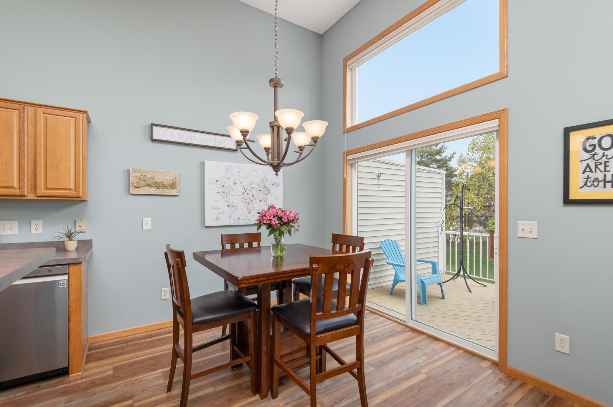 Informal dining walks out to deck!