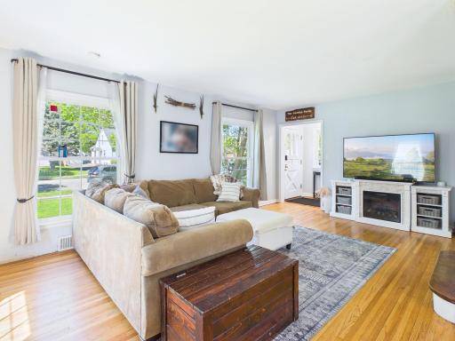 Large living room with oversized windows.