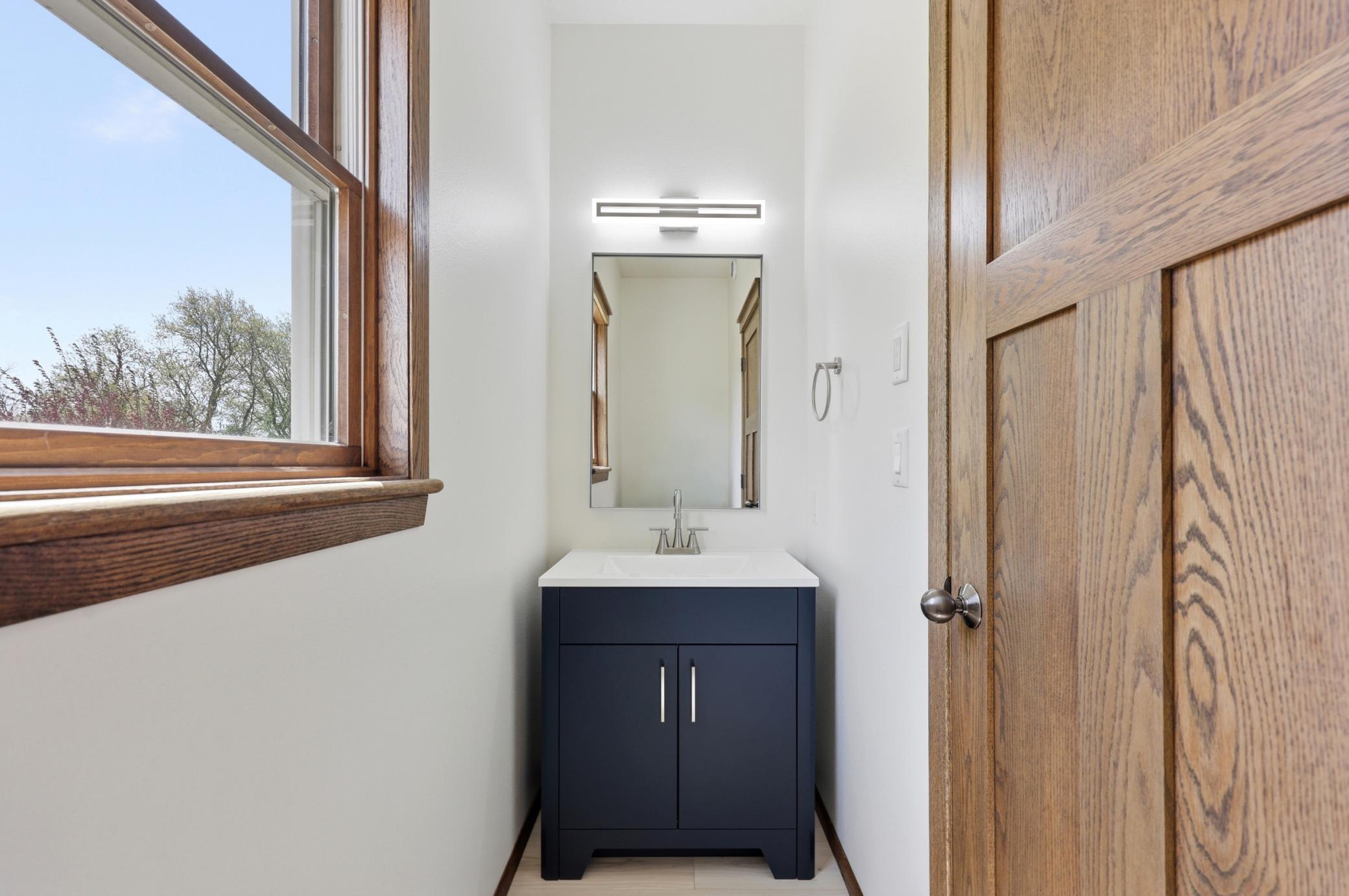 half bath near mudroom/laundry