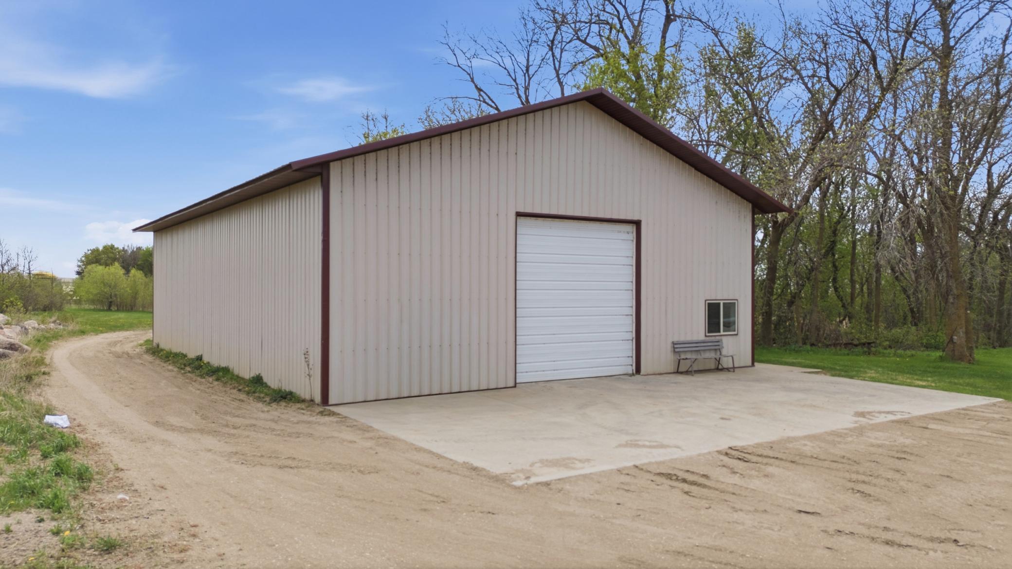 40 x 64 heated shop with 2 overhead doors