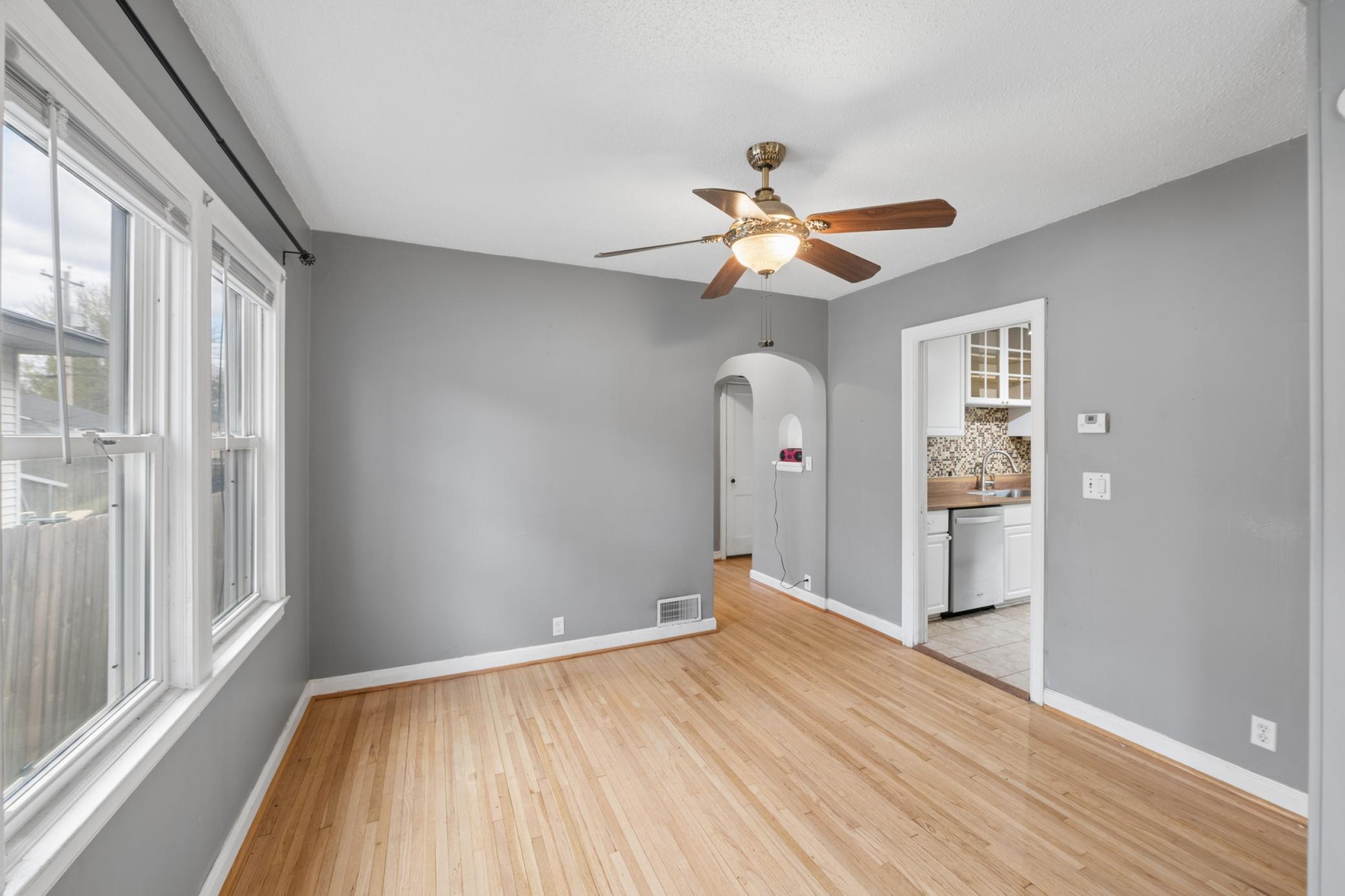 Formal Dining area with unique architectural features