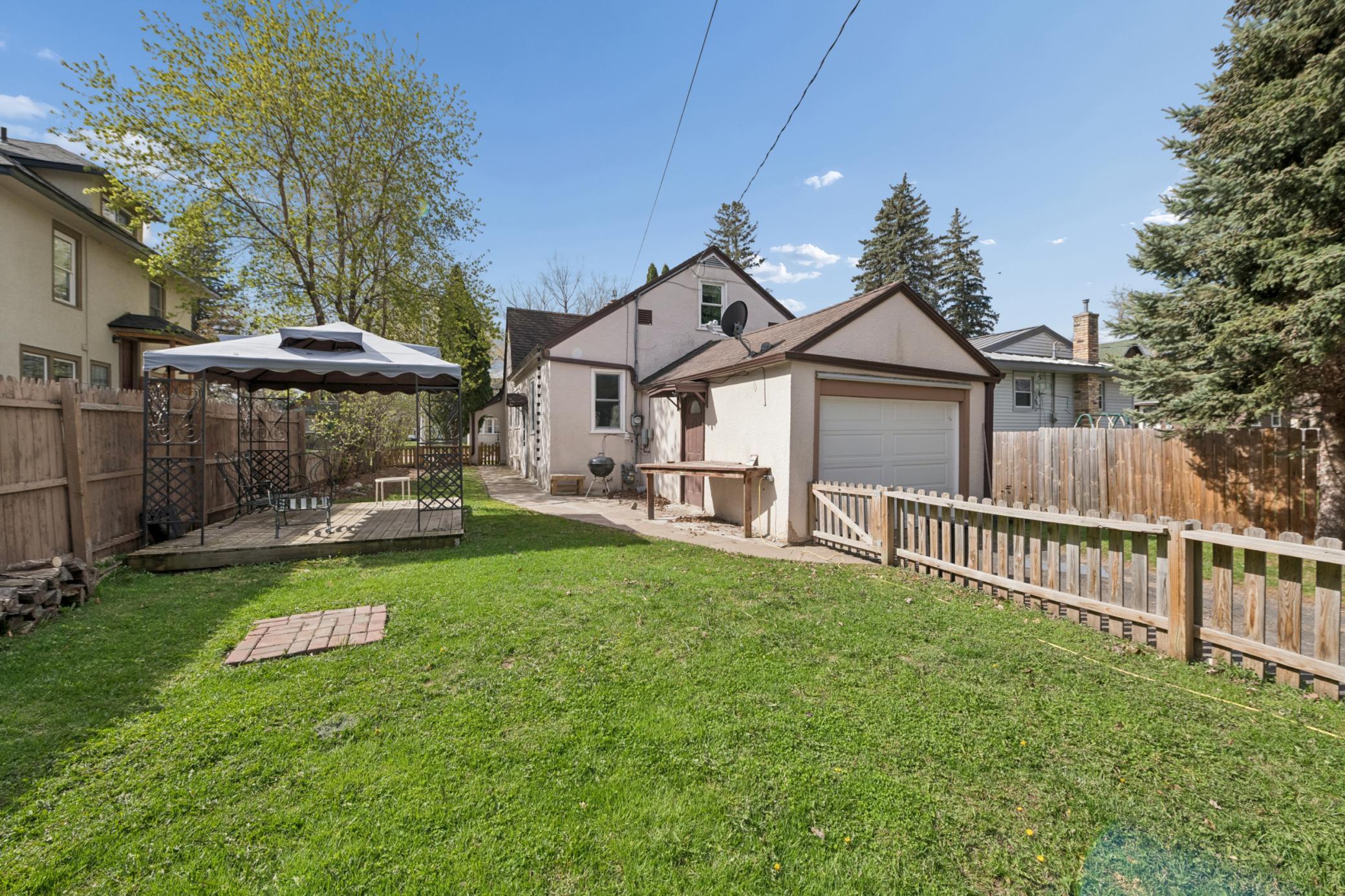 Fully fenced yard