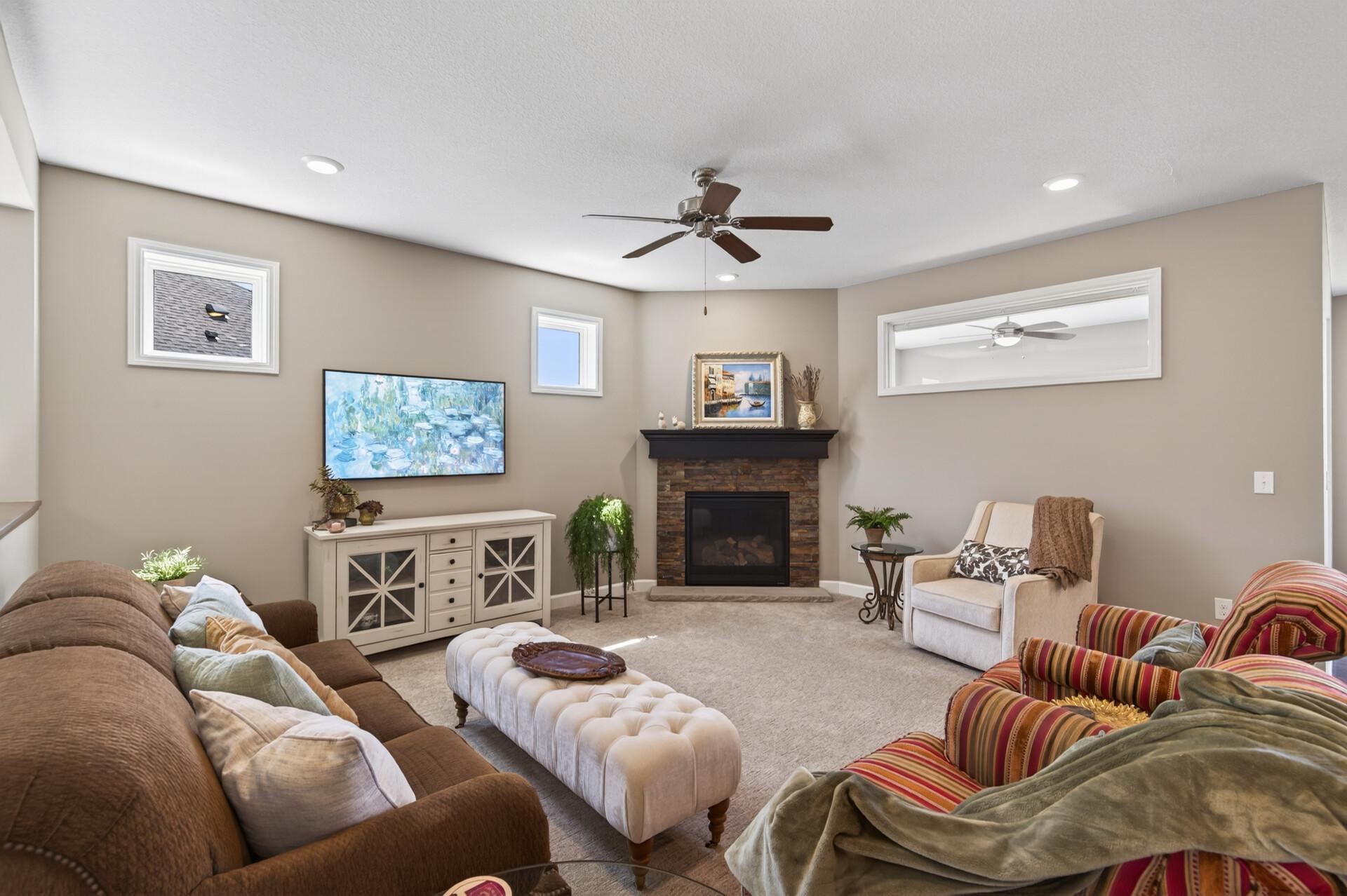 Fireplace to cozy up in the winter