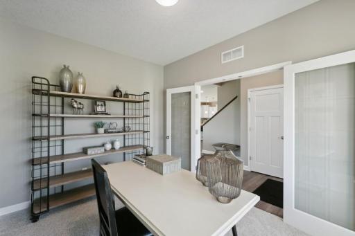 (Photo of decorated model, colors and features will vary) Another view of the study.