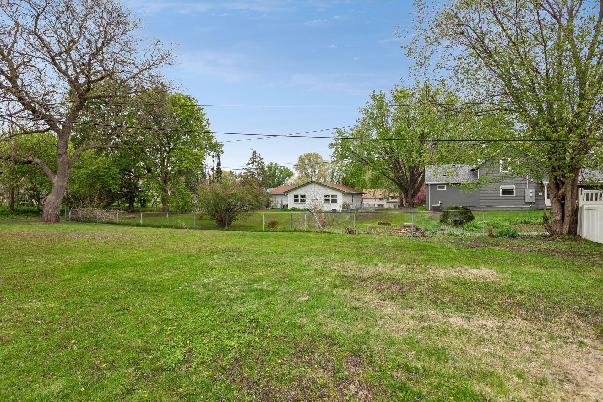 huge, fenced in yard