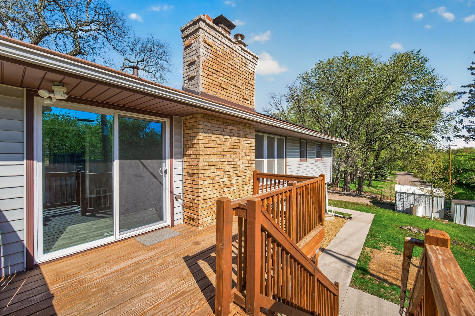 Deck off main floor living room