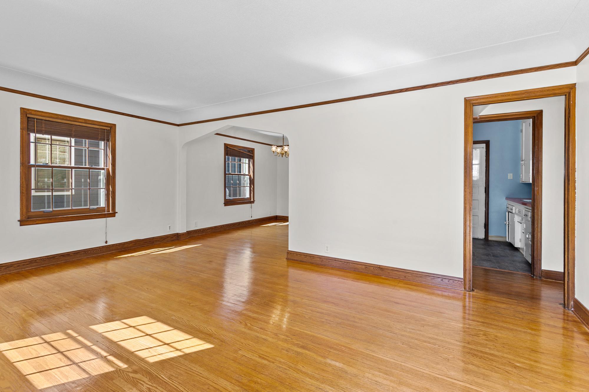 hardwood floors throughout the main level