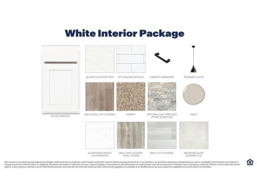 This is the color package that this home is designed with.