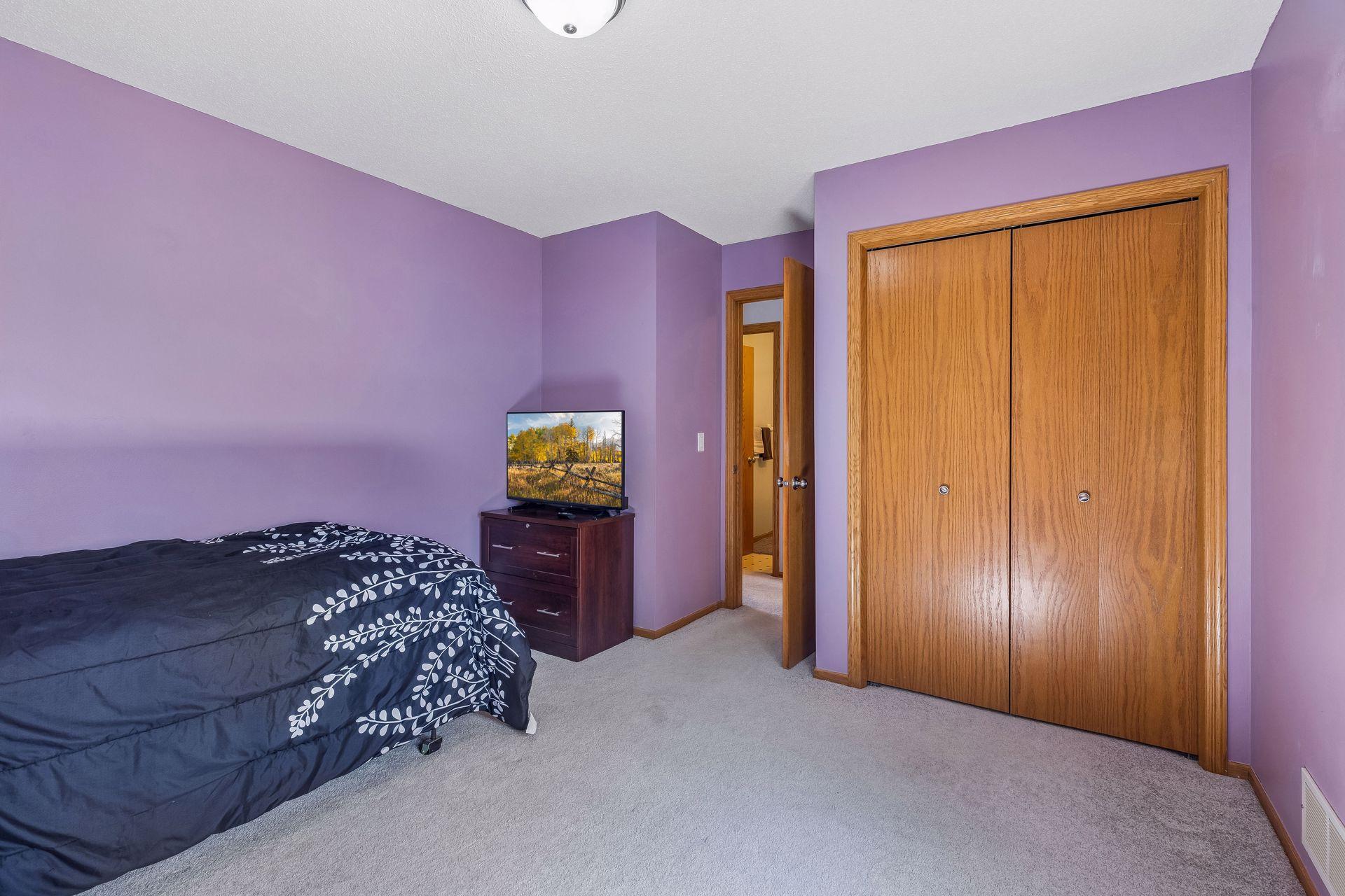 A double closet rounds out this comfortable bedroom.