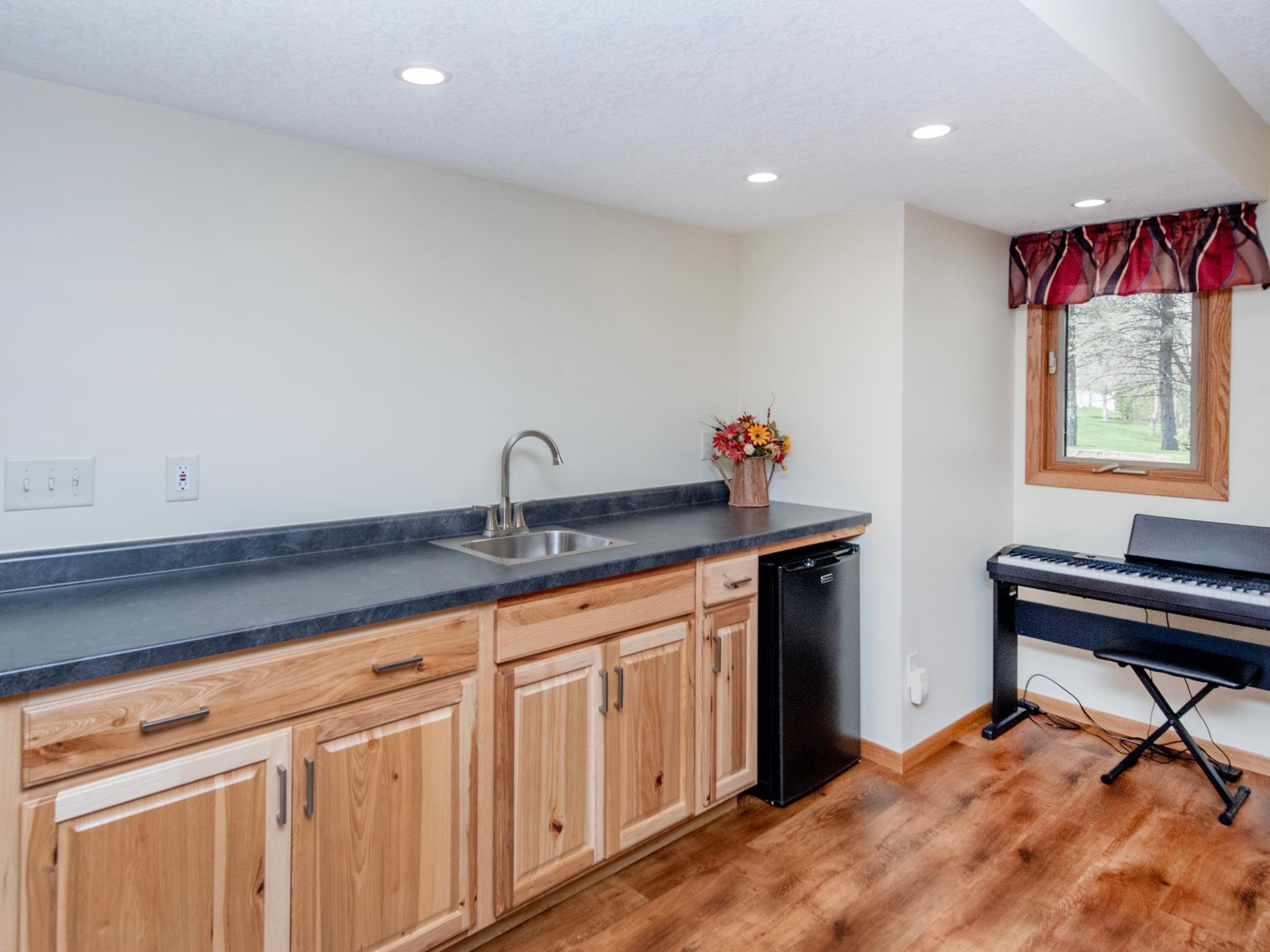 Lower level wet bar