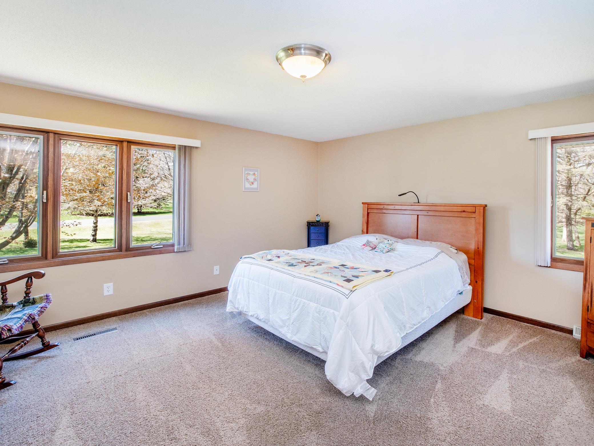 Bright main floor primary bedroom