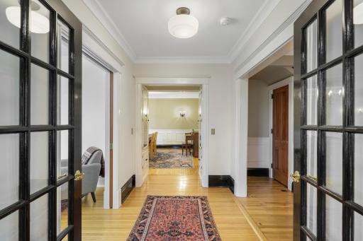 The sprawling main floor also features a dedicated office space, a separate formal dining room, and a peaceful family room with flex space.