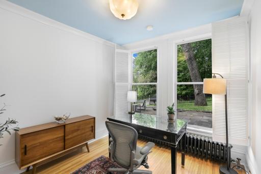 The sprawling main floor also features a dedicated office space, a separate formal dining room, and a peaceful family room with flex space.
