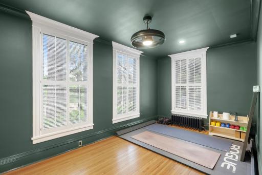 The sprawling main floor also features a dedicated office space, a separate formal dining room, and a peaceful family room with flex space.