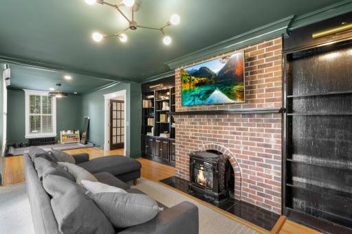 The sprawling main floor also features a dedicated office space, a separate formal dining room, and a peaceful family room with flex space.