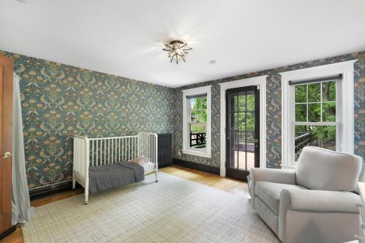One of the bedrooms walks out at grade, and two of the bedrooms walk out to private decks.
