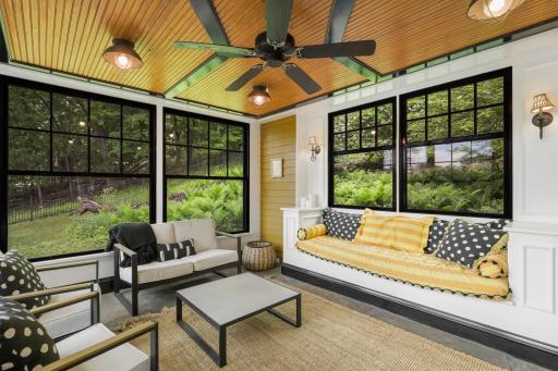 Have your morning coffee in the bright sunroom, surrounded by nature with views of Shaver Lake.