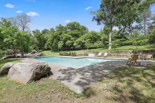 The pool was updated in 2024 with new skimmers, a pump, and filter.