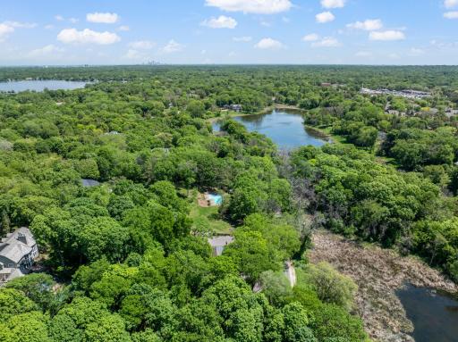 From the moment you turn on to Shavers Lane you feel like you're up north but you are only 20 minutes from downtown Minneapolis, a 7-minute drive to the village of Wayzata, a 10-minute drive to the village of Excelsior.