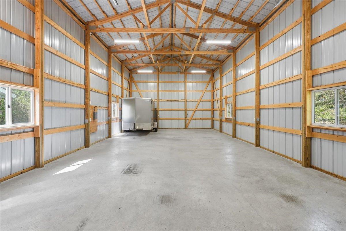 Pole shed large enough to store your RV with 5" reinforced concrete, 16' ceilings & 14' overhead door.