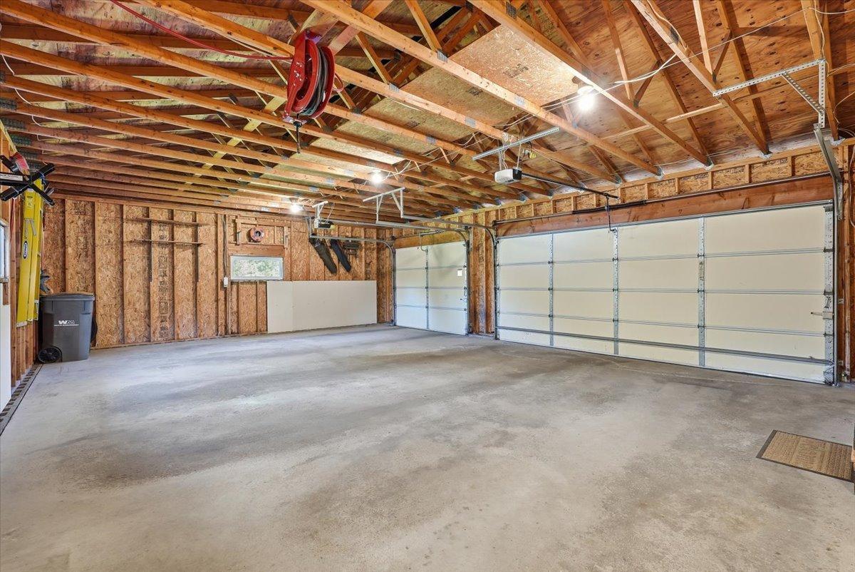 Oversized 3 car attached garage.