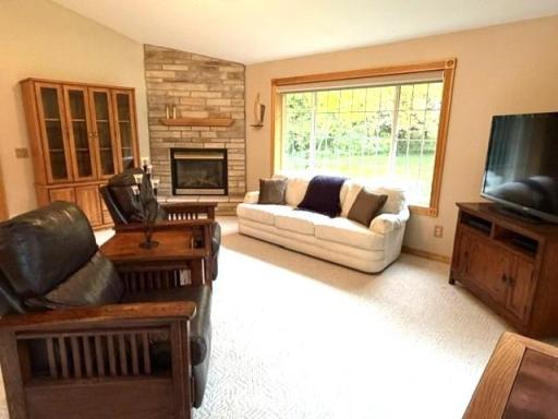 Beautiful fireplace for heat and/or ambiance