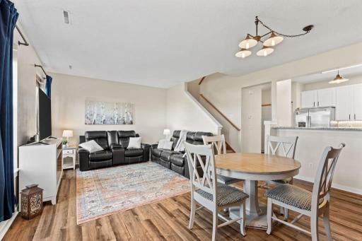 Comfortable main level living with updated flooring.