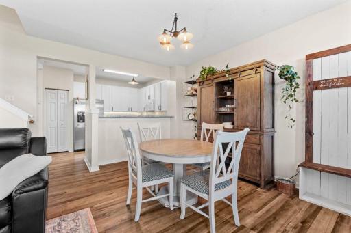 Open dining area with easy flow to the kitchen.