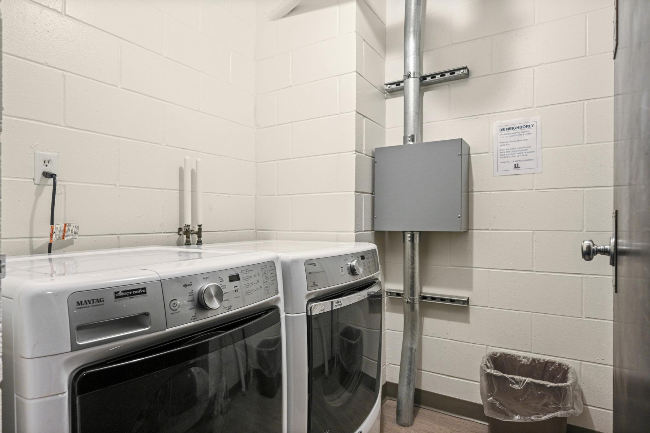 Laundry room on each floor
