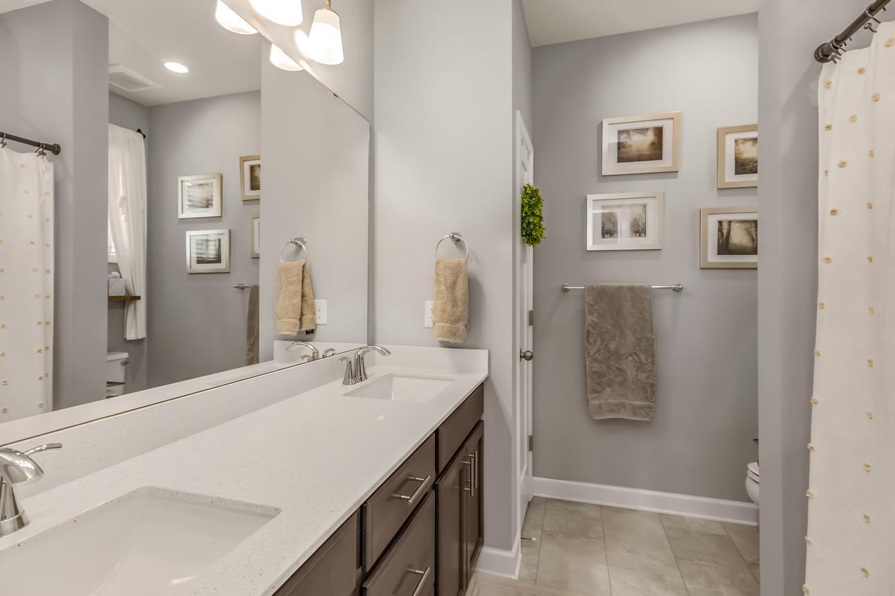 Primary bath boasts double vanity