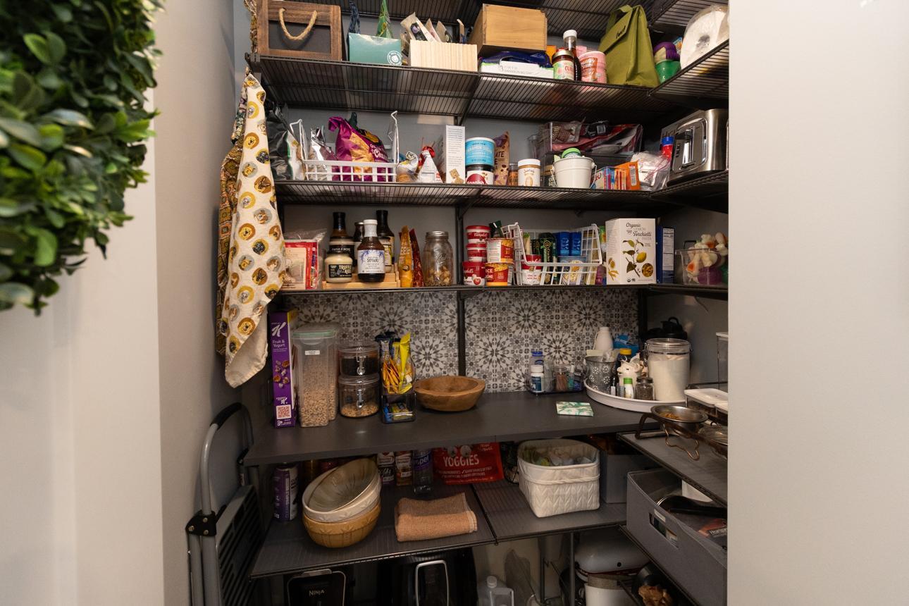 Pantry with custom shelving
