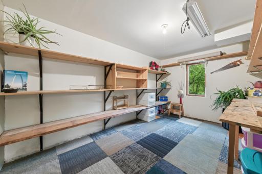 Rear facing storage room, craft room, work room, etc!